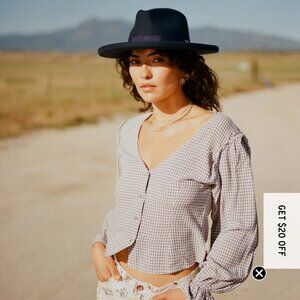 Brixton The Meadow Blouse in Gingham